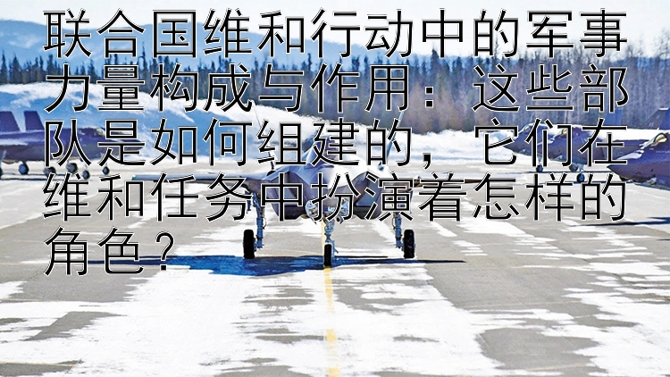 联合国维和行动中的军事力量构成与作用：这些部队是如何组建的，它们在维和任务中扮演着怎样的角色？